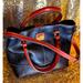 Dooney & Bourke Bags | Dooney & Bourke Black Pebble Leather Satchel | Color: Black/Tan | Size: 11” X 8” X 4&1/4”, 4”, 10”, 16” Strap Drops
