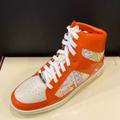 Coach Shoes | Coach Norra Signature Graffiti Orange High Top Sneakers Shoes Flats 8.5 9 New | Color: Orange/White | Size: Various