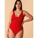 Accessorize Lexi Shaping Swimsuit - Red, Red, Size 12, Women
