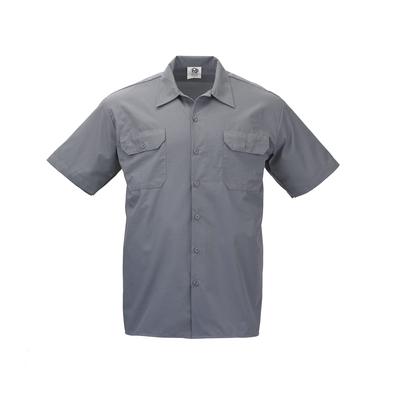 Barfly M60250GYL Metro Edge Brewer Work Shirt w/ Short Sleeves - Poly/Cotton, Gray, Large