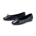 Leder-Ballerinas, navy