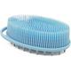 Silicone Body Brush Exfoliating Body Scrubber Silicone Body Scrubber Loofah Silicone Bath Brush Soft Exfoliating Body Bath Shower Scrubber Brush for Kids and Adults All Kinds of Skin (Blue)