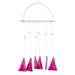 Novica Handmade Pink Peaks Recycled Glass Windchime