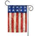 Rustic Stars and Stripes Outdoor Garden Flag 18" x 12.5"