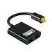 Walmeck 1 to 2 Audio Adapter Digital Optical Cable Splitter Optical Fiber Audio Adapter Fiber Optic Distributor Adapter Black