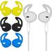 Ear Hook Anti-Slip Silicone Gel Covers Soft Replacement Earbuds Sport Accessories for Earbuds Headphones (Yellow Black Blue Clear) 4 Pairs