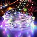 8 Modes LED Lighting Strings Copper Wire Fairy Lights with Remote Control Wedding Xmas Party Decor 2M 5M 10M 20M 20TO Cool Warm White Colorful for Outdoor and Indoor