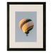 La Ballon (the Balloon) 11 x14 Black Wood Frame Art Print featuring 8x10 Mat and Real Glass