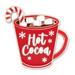 PinMart Hot Cocoa Marshmallow and Candy Cane Mug Lapel Pin â€“ Christmas Jewelry for Women and Men â€“ Holiday Celebration Pin â€“ Nickel Plated Enamel Pin with Secure Clutch Back