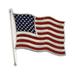 14k White Gold American Flag Lapel Pin 17.5x17mm Color Jewelry Gifts for Men - 2.8 Grams