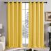 Amay Grommet Blackout Curtain Panel Yellow/Gold 100 Inch Wide by 120 Inch Long -1Panel