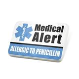 Porcelein Pin Medical Alert Blue Allergic to Penicillin Lapel Badge â€“ NEONBLOND
