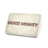 Porcelein Pin Brass Monkey Cocktail Vintage style Lapel Badge â€“ NEONBLOND