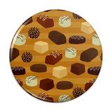 Gourmet Chocolate Candy Sweets Pattern Pinback Button Pin