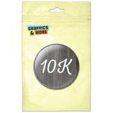 10K Runner Fitness Wood Planks Grey Pinback Button Pin Badge