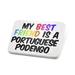 Porcelein Pin My best Friend a Portuguese Podengo Dog from Portugal Lapel Badge â€“ NEONBLOND
