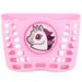 Thickened Scooter Basket Children Bike Basket Plastic Front Storage Basket (Pink Horse Head Pattern)