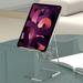 Vray Designs LLC 6MM Thick Clear Acrylic iPad Stand for Desk Clear Tablet Holder Ipad Desk Stand Compatible with All iPads Such as ipad air ipad Mini ipad pro-Perfect for Home or Office Made in USA