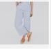 J. Crew Pants & Jumpsuits | J Crew Linen Striped Crop Pant | Color: Blue/White | Size: Lp