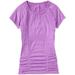 Athleta Tops | Athleta Womens Fastest Track Tee Size S Short Sleeve Shirt Ruched Heather Purple | Color: Purple | Size: S