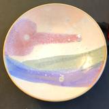 Anthropologie Dining | Anthropologie Riata Serving Bowl Pink Purple Green Tan | Color: Pink/Purple | Size: 9 1/4 In. In Diameter