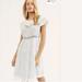 Free People Dresses | Free People Nwt Retro Kitty Crochet Trim Dress Ivory Blue M $128 Ob957251 | Color: Blue/White | Size: M