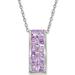 Giani Bernini Jewelry | Giani Bernini Cubic Zirconia Purple Cluster Pendant Necklace In Sterling Silver | Color: Purple/Silver | Size: Os