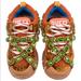 Gucci Shoes | Gucci Flashtrek Velvet Sneakers Rare | Color: Green/Orange | Size: 38eu