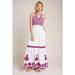 Anthropologie Dresses | Anthropologie Manuela Embroidered Dress Size 10 | Color: Purple/White | Size: 10