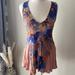 Free People Tops | Free People Floral Sleeveless Short Dress Or Tunic | Color: Blue/Pink | Size: S