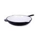 ECHTWERK Cast Iron Frying Pan with Enamel Coating, Oven Pan with Two Handles and Spout, Suitable for Ovens, Grills, BBQ and Induction Cookers, Diameter 26.5 cm, Black