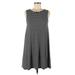 Moa Moa Casual Dress - Shift: Black Stripes Dresses - Women's Size Small