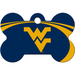 West Virginia Mountaineers NCAA Bone Personalized Engraved Pet ID Tag, Large, Blue