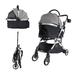 ACEM Folding Standard Stroller w/ Detachable Carrier in Black | 39.3 H x 18.7 W x 28.7 D in | Wayfair KAPT1004