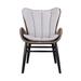 Benjara Patio Dining Side Chair w/ Cushion Wood in Brown | 36 H x 24 W x 25 D in | Wayfair BM295650