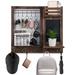 Crestone Wall Mail Organizer w/ Key Hooks Wood/Solid Wood in Brown | 16.3 H x 18.3 W x 5.1 D in | Wayfair EERB08Y6DD7R2