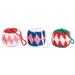 The Holiday Aisle® Home Harmony 3 Piece Holiday Shaped Ornament Set, Cotton in Blue/Green/Red | 2 H x 2.2 W x 2.2 D in | Wayfair