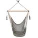 Dakota Fields Caislin Single Camping Hammock Cotton in Gray | 45 H x 39 W x 35 D in | Wayfair 9DE9D7EF32694660A6BCB5CC585E7C99