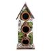 Millwood Pines Handmade My Countrys Flora Reclaimed Wood Birdhouse Wood in Brown/Green | 15 H x 6 W x 8.75 D in | Wayfair