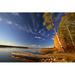 Millwood Pines Boat Dock - Wrapped Canvas Photograph Metal in Blue/Green/Orange | 32 H x 48 W x 1.25 D in | Wayfair