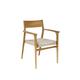 Fauteuil de jardin en teck massif et cordage beige