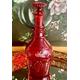 Antique Georgian Red Engraved Port Decanter c1820 | Antique Bohemian Red Glass Decanter | Antique Barware