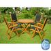 Royal Tahiti Caceres 5-Piece Folding Patio Dining Set