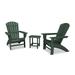 POLYWOOD Nautical 3-piece Adirondack Chair and Table Set