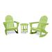 POLYWOOD Vineyard 3-piece Outdoor Adirondack Chair Set