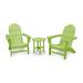 POLYWOOD Vineyard 3-piece Outdoor Adirondack Chair and Table Set