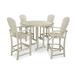 POLYWOOD Palm Coast 5-Piece Round Farmhouse Bar Set