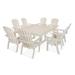 POLYWOOD Nautical Adirondack 9-Piece Trestle Dining Set