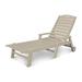 POLYWOOD Nautical Chaise Lounge with Arms and Wheels