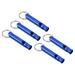 Uxcell Safety Whistle Aluminum Outdoor Survival Whistle for Camping Blue 5 Pack
